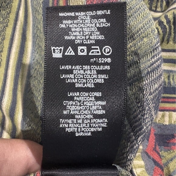 RRL Limited Mens Jacquard Knit Jersey Work Button Cotton Shirt Western Top Sz L - Picture 10 of 12